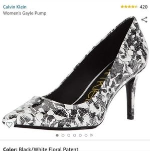 Never worn, black and white, Calvin Klein high heels